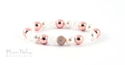 swarovski-hegyikristály-hematit-cirkónia ásványkarkötő