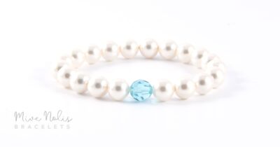 swarovski kristály-white-blue karkötő