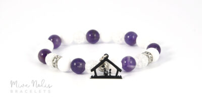 ametiszt-jade-hegyikristály nemesacél ásvány karkötő