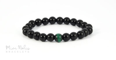 jade-zöld tigrisszem ásvány karkötő