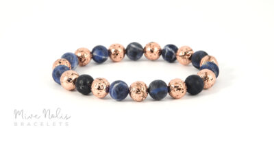 szodalit-lávakő ásvány karkötő