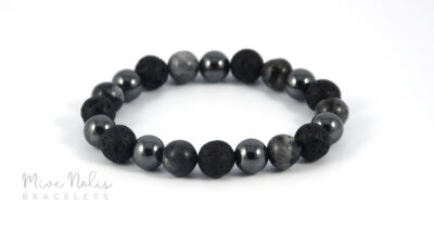 labradorit-lávakő-hematit ásványkarkötő