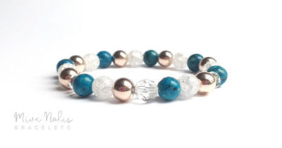 hematit-szezám jáspis-hegyikristály ásvány karkötő