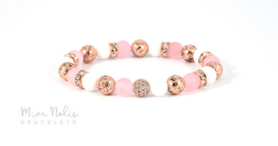 jade-lávakő-cirkónia ásvány karkötő